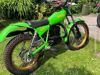 Enduro motorcycle OSSA TR77 verde for sale, made in 1980 • Motorcycles in the UK